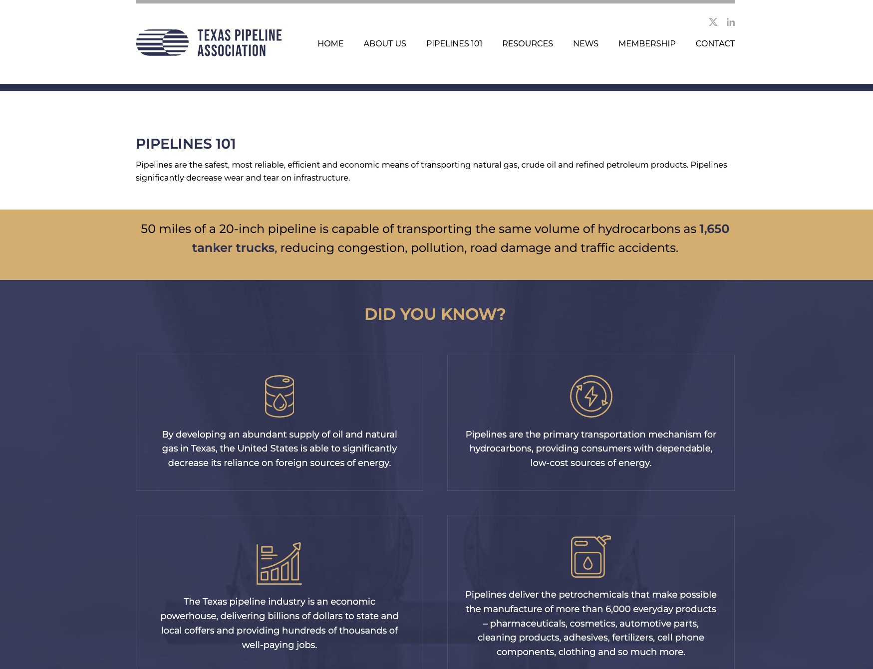 Texas Pipeline Association — custom WordPress website by Bound By