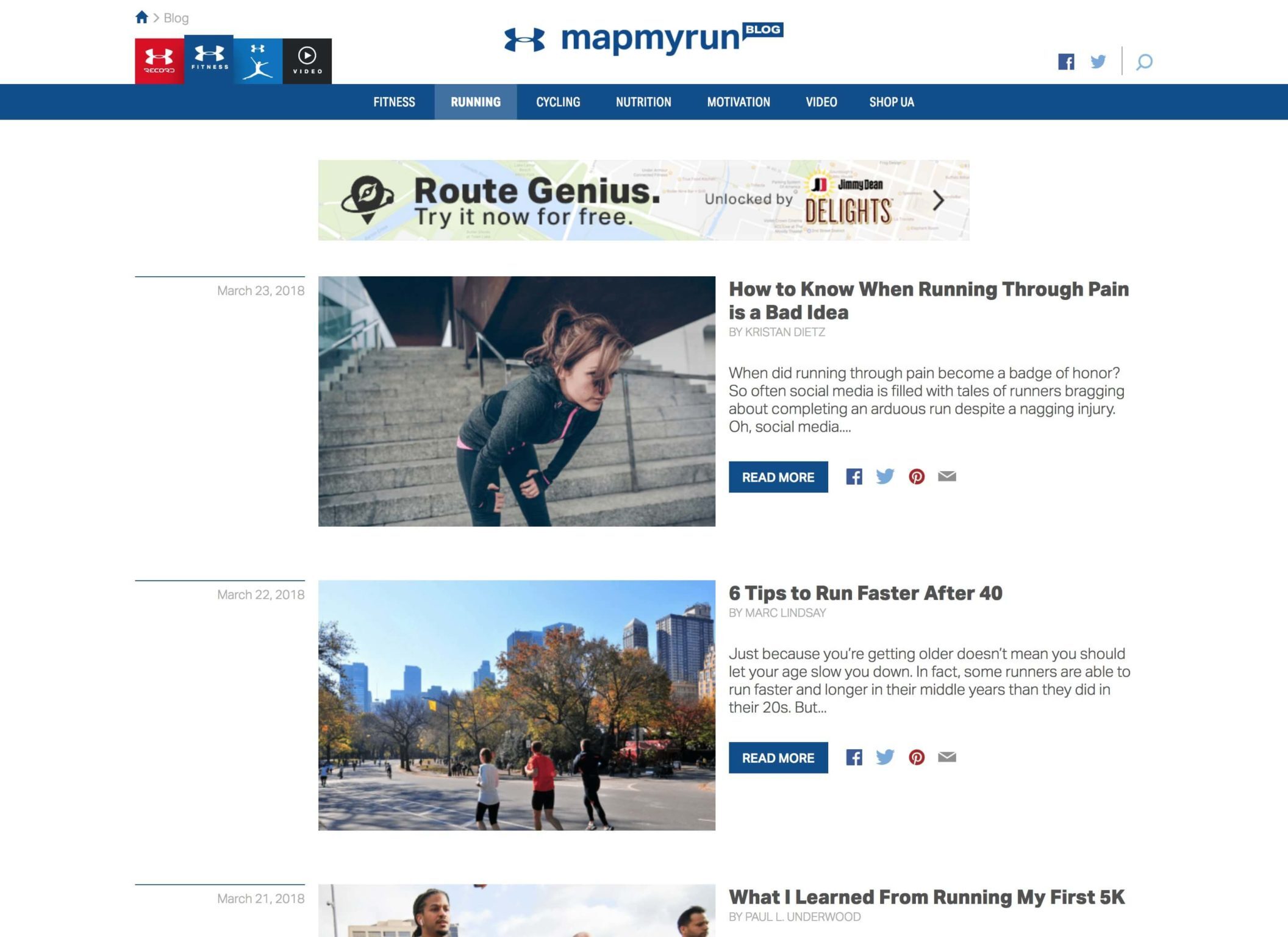 Under Armour — custom WordPress website by Bound By