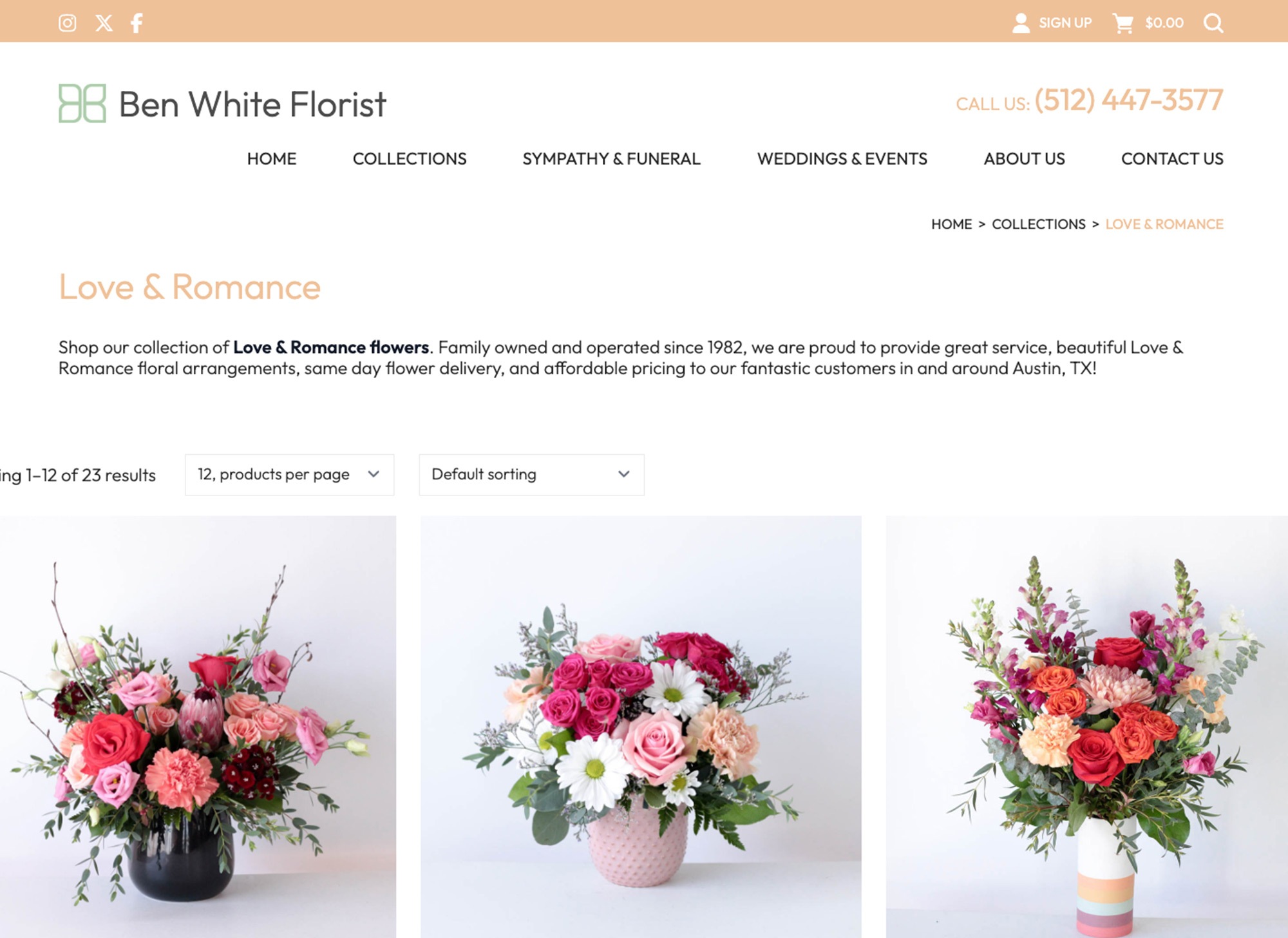 Ben White Florist — custom WordPress WooCommerce website by Bound By