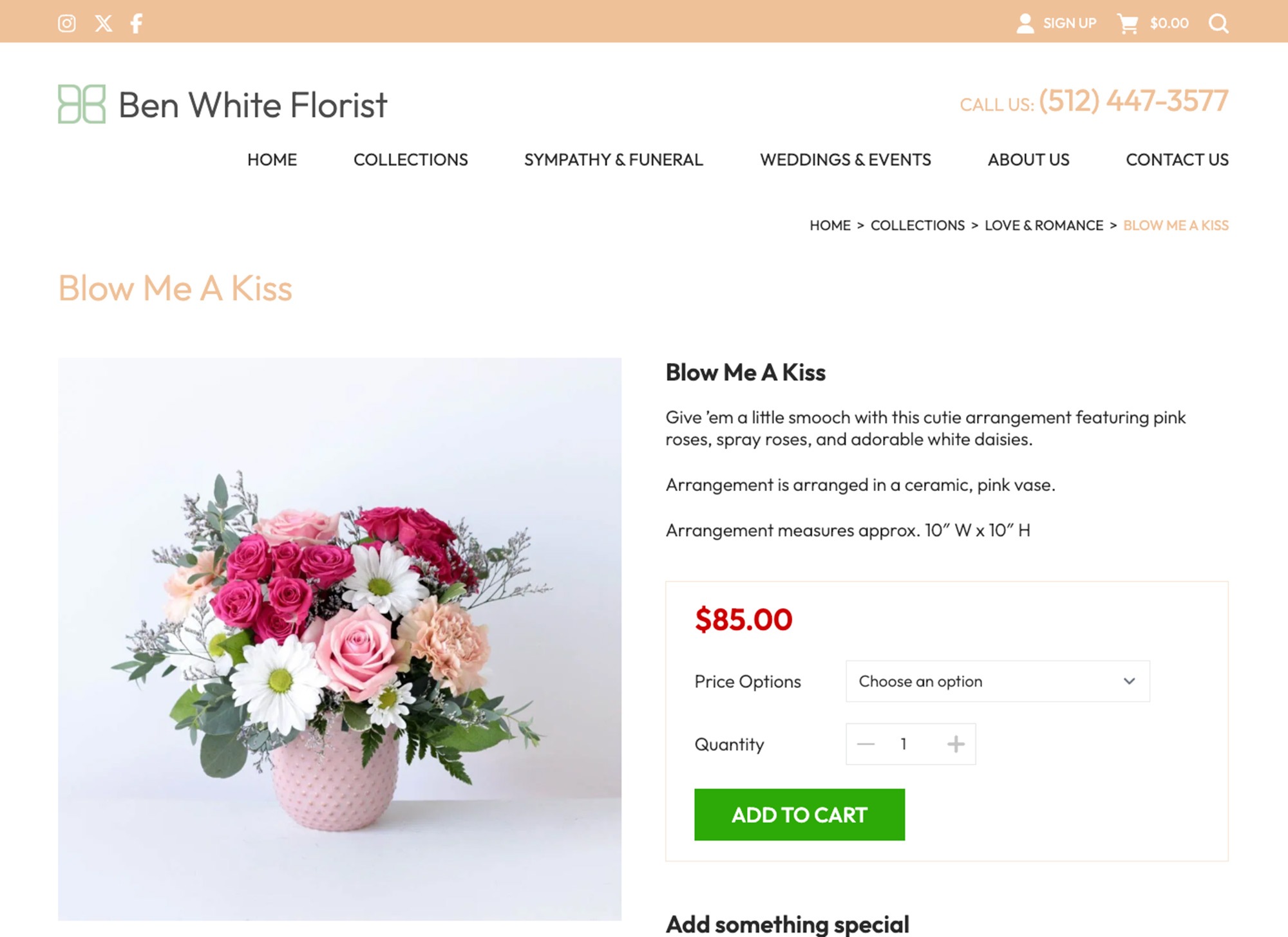 Ben White Florist — custom WordPress WooCommerce website by Bound By