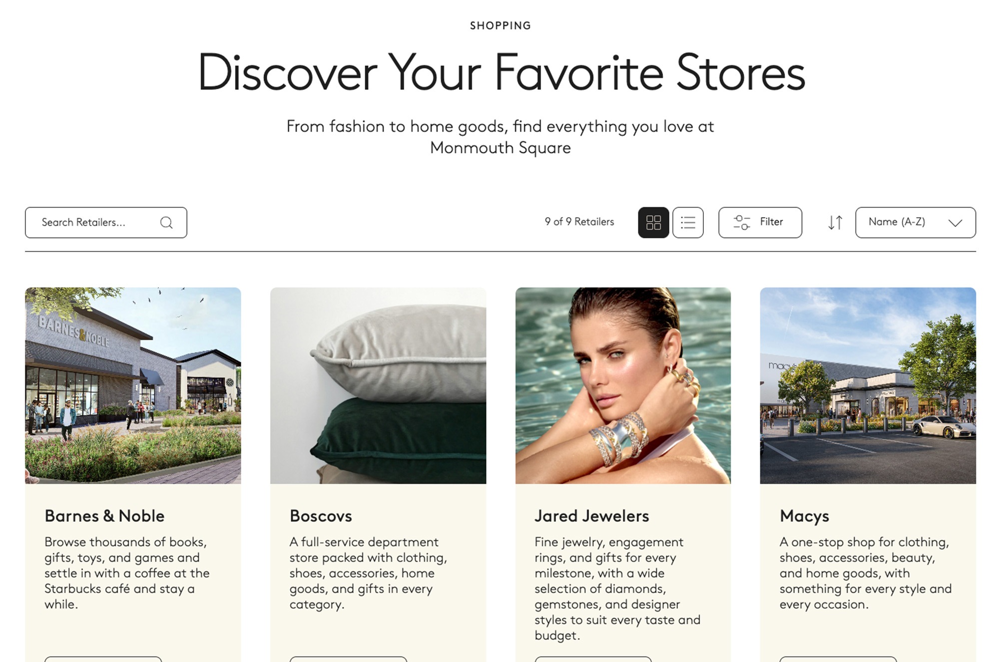 Monmouth Square — custom WordPress website by Bound By