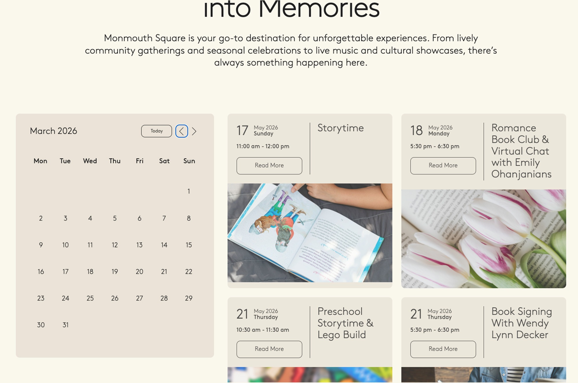 Monmouth Square — custom WordPress website by Bound By