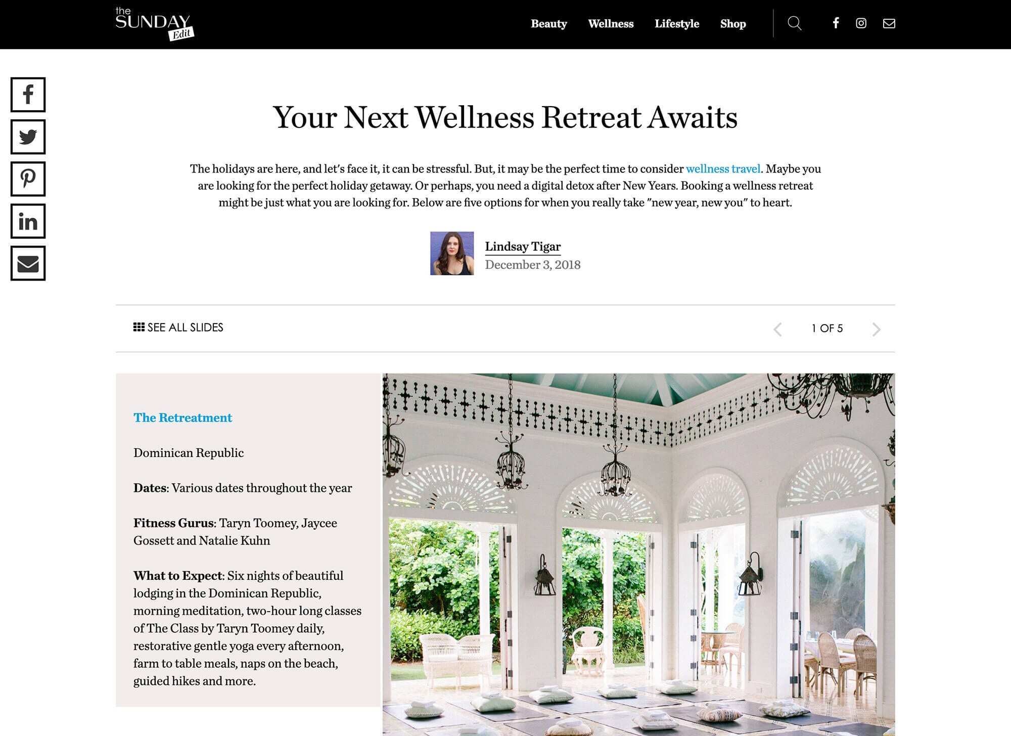 The Sunday Edit — custom WordPress website by Bound By