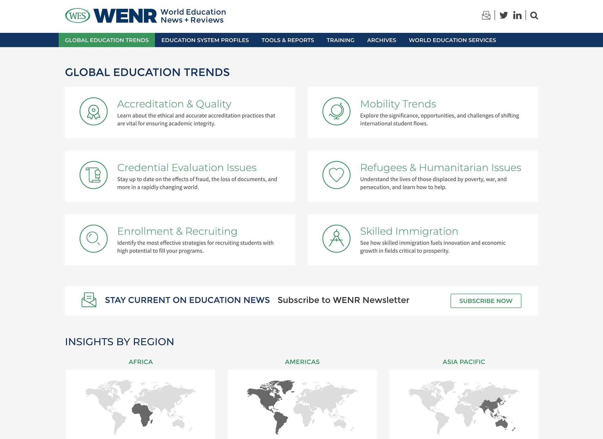 WENR — custom WordPress website by Bound By