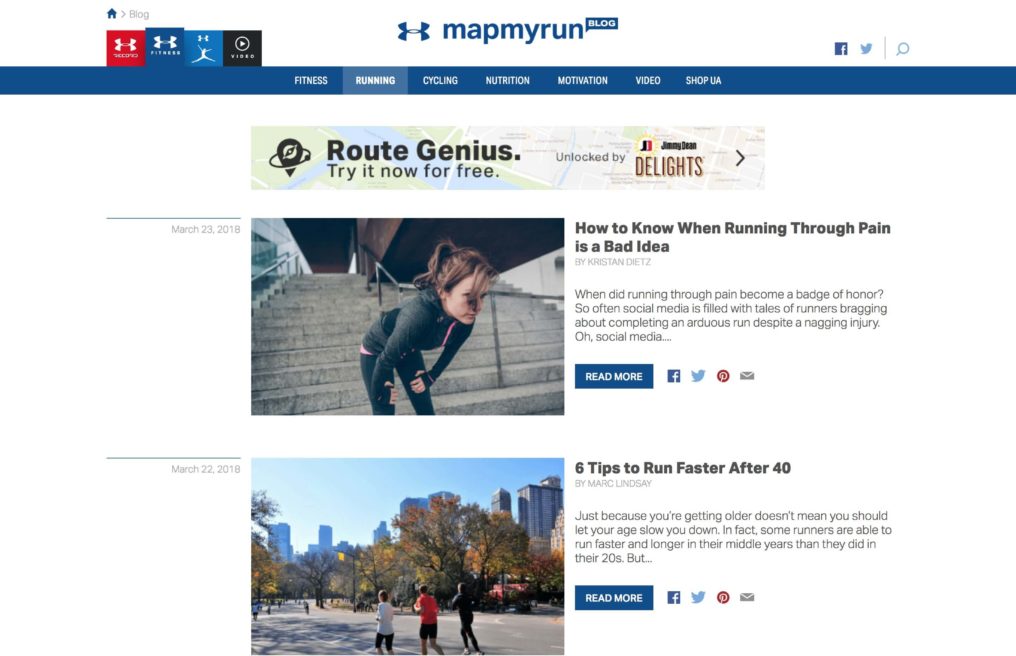 Under Armour — custom WordPress website by Bound By