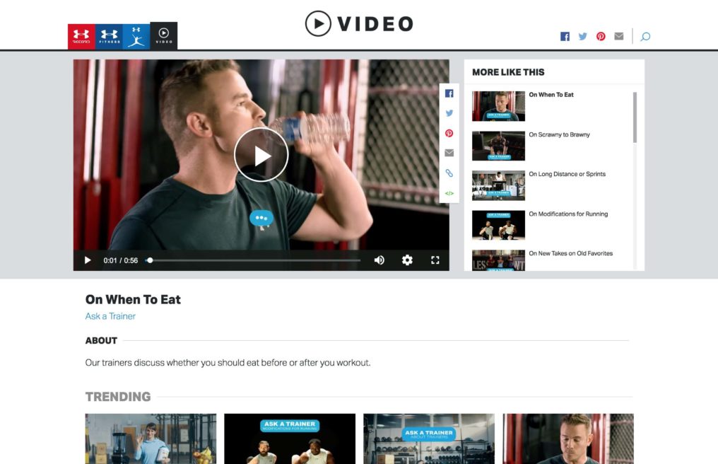 Under Armour — custom WordPress website by Bound By