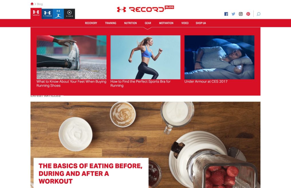 Under Armour — custom WordPress website by Bound By