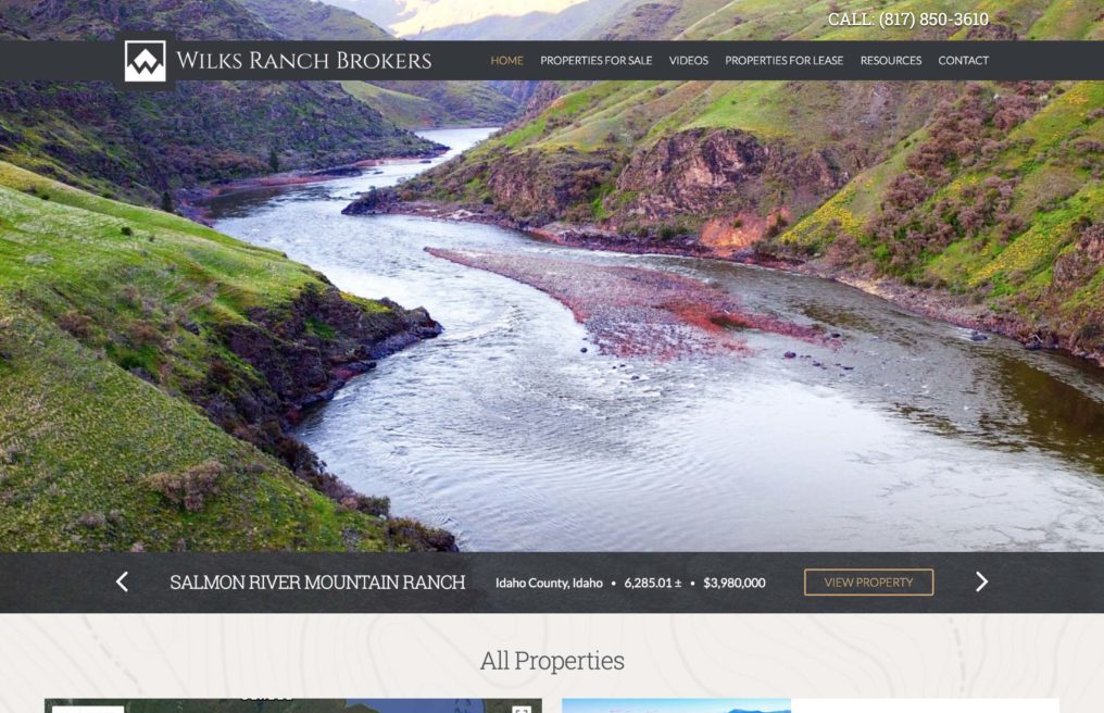 Wilks Ranch Brokers — custom WordPress website by Bound By
