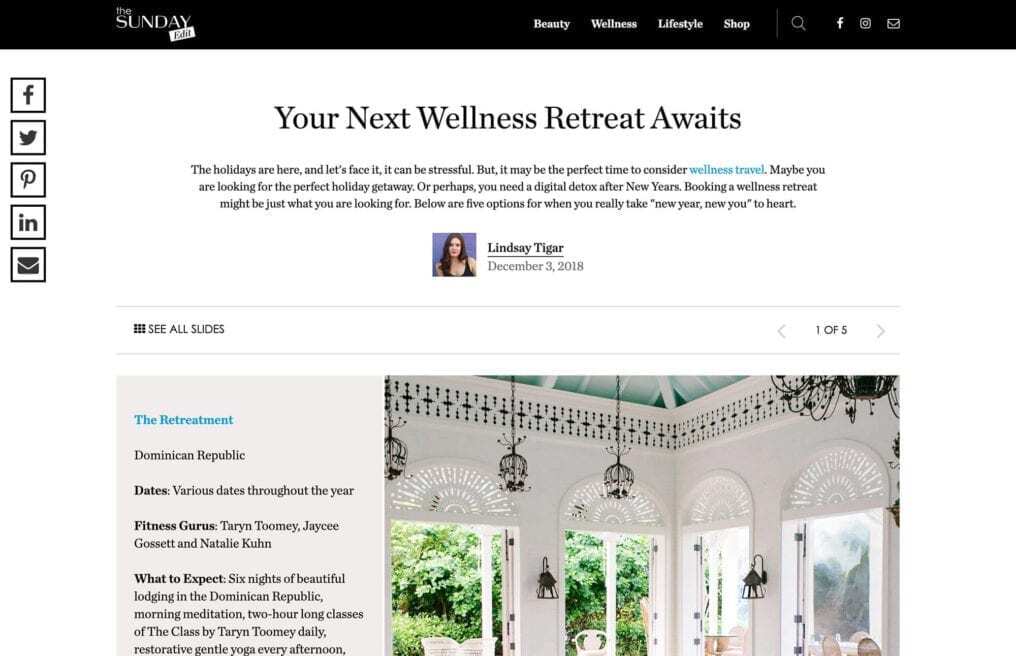 The Sunday Edit — custom WordPress website by Bound By