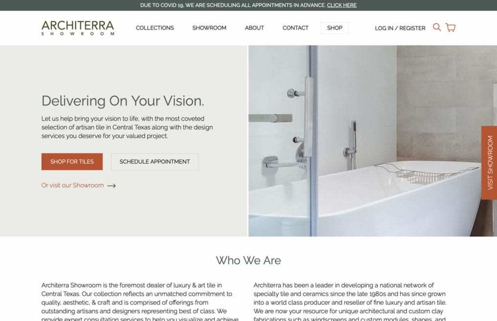 Architerra — custom WordPress WooCommerce website by Bound By