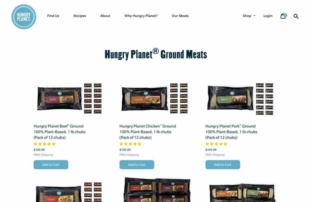 Hungry Planet — Shopify ecommerce website by Bound By
