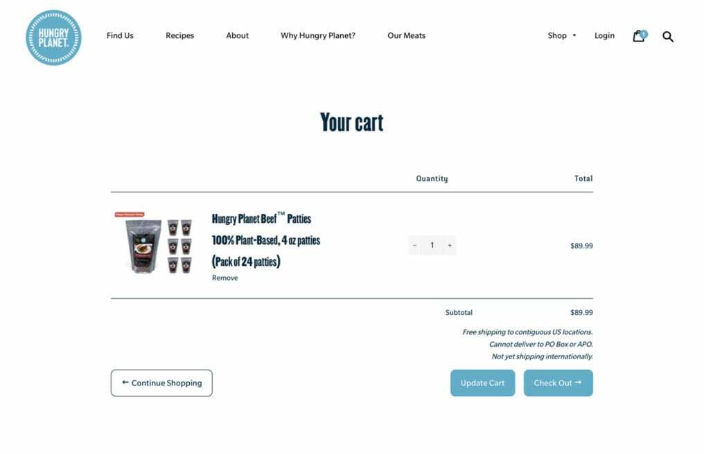 Hungry Planet — Shopify ecommerce website by Bound By