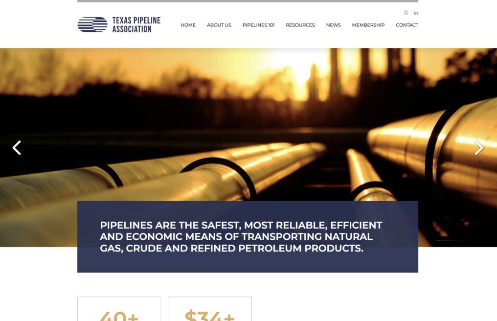 Texas Pipeline Association — custom WordPress website by Bound By