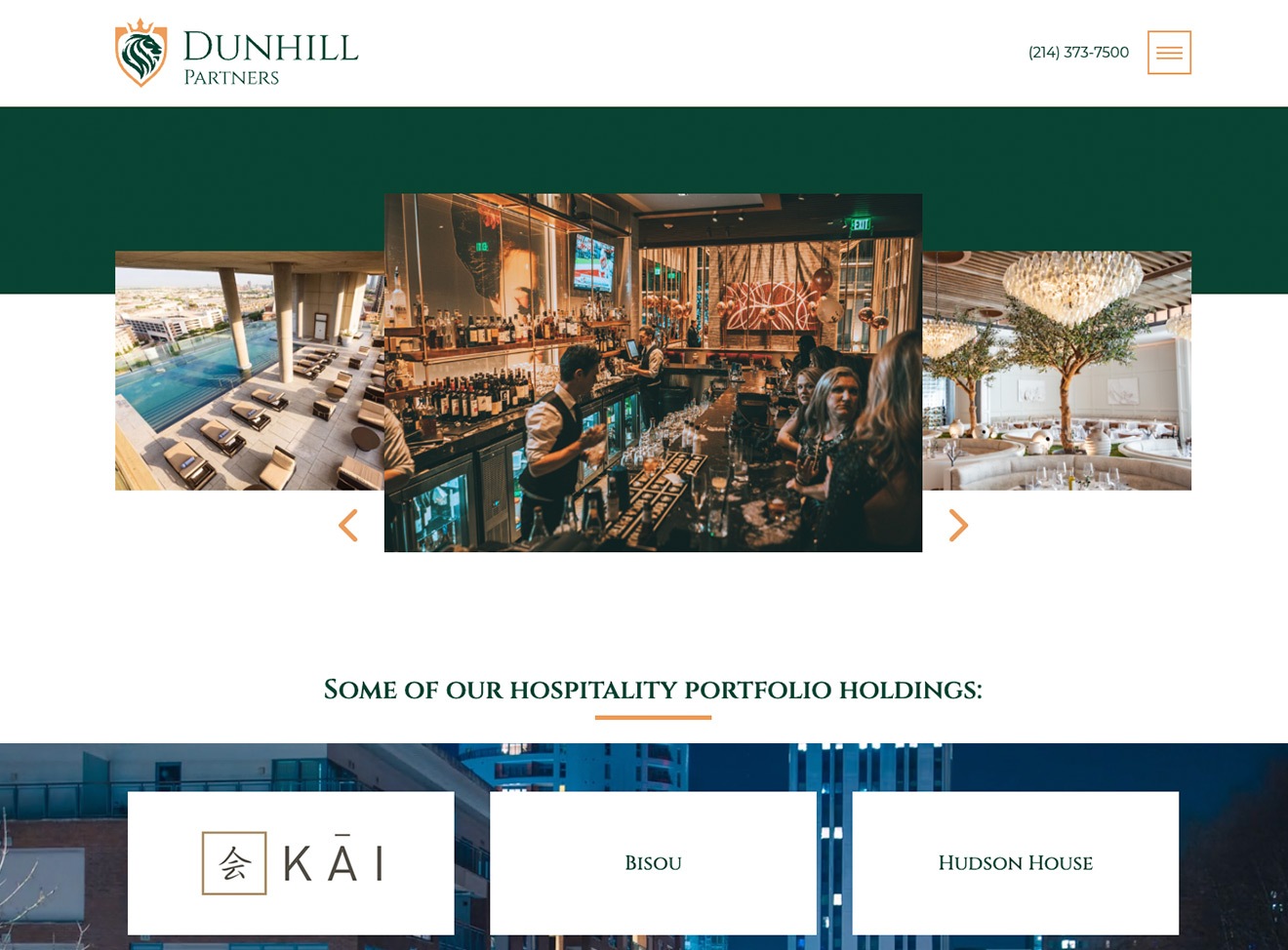Dunhill Partners — custom WordPress website by Bound By