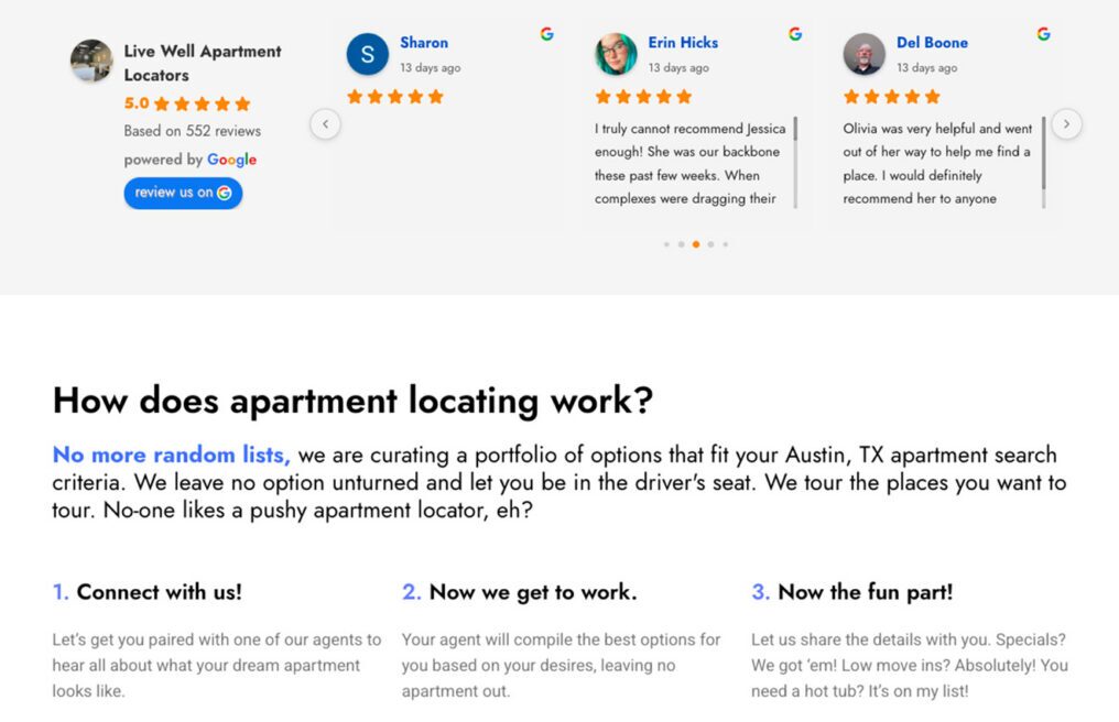Live Well Locators — custom WordPress website by Bound By