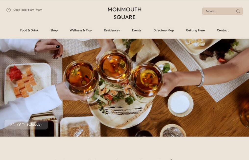 Monmouth Square — custom WordPress website by Bound By