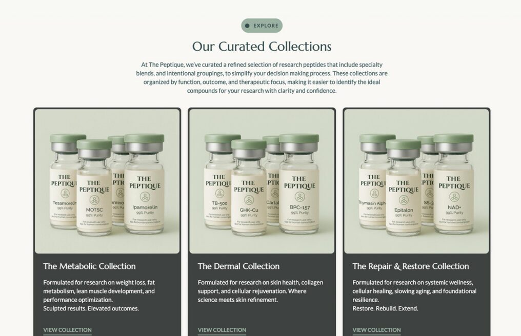 The Peptique — WooCommerce WordPress website by Bound By