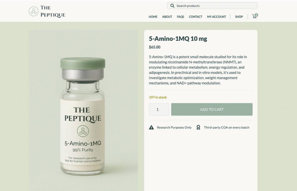 The Peptique — WooCommerce WordPress website by Bound By